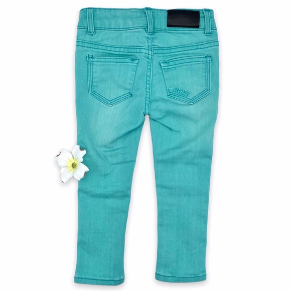 LIKE NEW DKNY Teal Jegging Jeans, 2T - Picture 2 of 10